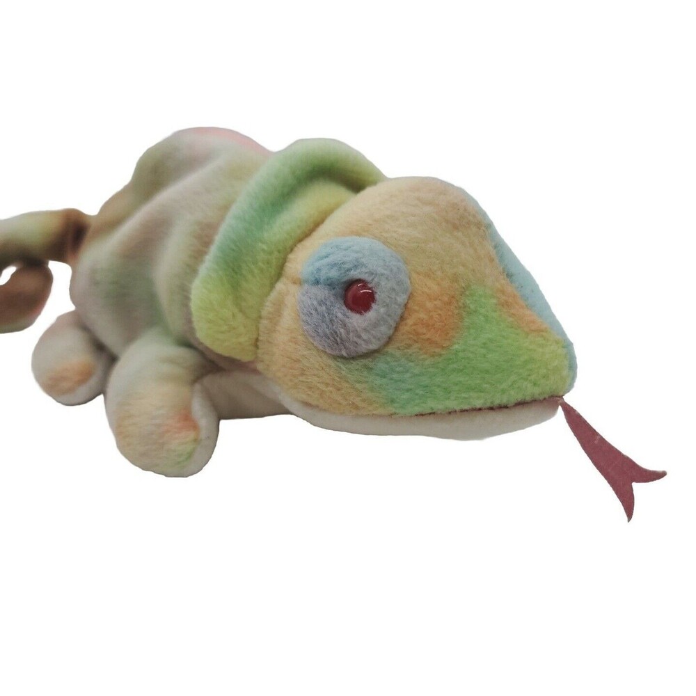 Ty Beanie Baby Vintage Chameleon Plush "Rainbow" 10 Inches Long Retired